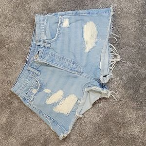 Juniors Arizona Jean Cut-off Hi-rise Shorts